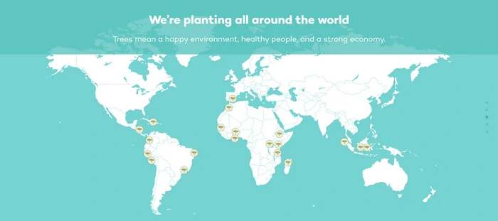 Ecosia植树地图